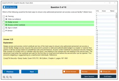 CompTIA SY0-701 CompTIA Security+ Exam 2025 Practice test exam simulator test engine exam Prep practice test questions answers Image 5