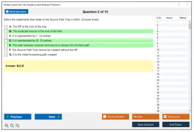 Alcatel-Lucent 4A0-108 Nokia Multicast Protocols Practice test exam simulator test engine exam Prep practice test questions answers Image 2