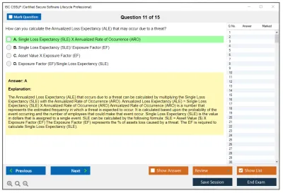 ISC2 CSSLP Certified Secure Software Lifecycle Professional Practice test exam simulator test engine exam Prep practice test questions answers Image 11