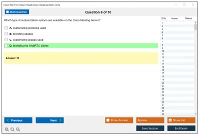 Cisco 500-710 Video Infrastructure Implementation (VII) Practice test exam simulator test engine exam Prep practice test questions answers Image 8
