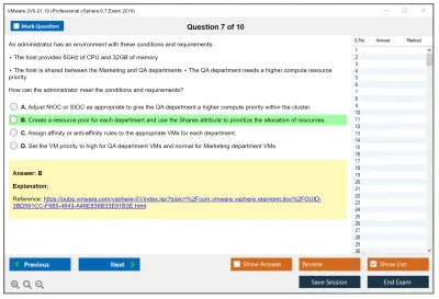 VMware 2V0-21.19 Professional vSphere 6.7 Exam 2019 Practice test exam simulator test engine exam Prep practice test questions answers Image 7