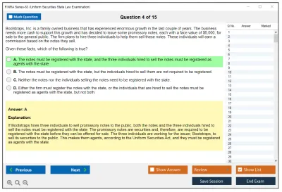 FINRA Series-63 Uniform Securities State Law Examination Practice test exam simulator test engine exam Prep practice test questions answers Image 4