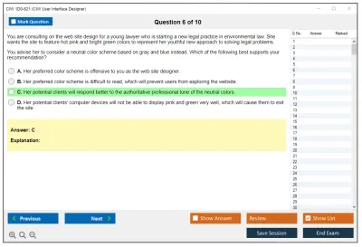 CIW 1D0-621 CIW User Interface Designer Practice test exam simulator test engine exam Prep practice test questions answers Image 6