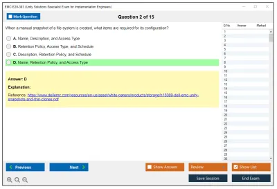EMC E20-393 Unity Solutions Specialist Exam for Implementation Engineers Practice test exam simulator test engine exam Prep practice test questions answers Image 2