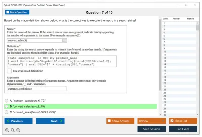 Splunk SPLK-1002 Splunk Core Certified Power User Exam Practice test exam simulator test engine exam Prep practice test questions answers Image 7