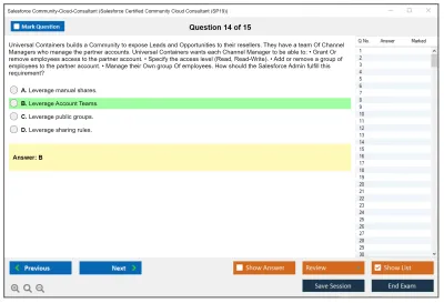 Salesforce Community-Cloud-Consultant Salesforce Certified Community Cloud Consultant Practice test exam simulator test engine exam Prep practice test questions answers Image 14