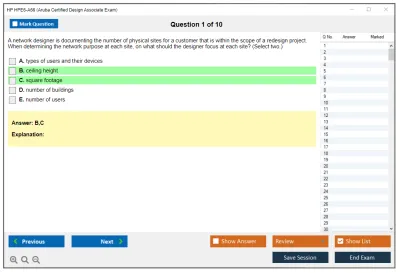 HP HPE6-A66 Aruba Certified Design Associate Exam Practice test exam simulator test engine exam Prep practice test questions answers Image 1