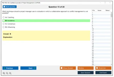 PMI PMI-100 Certified Associate in Project Management (CAPM)® Practice test exam simulator test engine exam Prep practice test questions answers Image 15