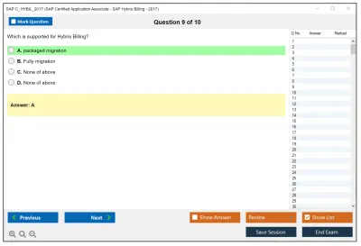 SAP C_HYBIL_2017 SAP Certified Application Associate - SAP Hybris Billing - 2017 Practice test exam simulator test engine exam Prep practice test questions answers Image 9