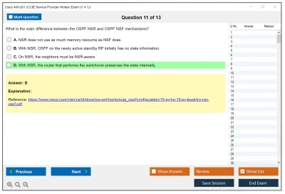 Cisco 400-201 CCIE Service Provider Written Exam (V 4.1) Practice test exam simulator test engine exam Prep practice test questions answers Image 11
