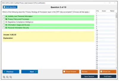 DSCI DCPLA DSCI Certified Privacy Lead Assessor Practice test exam simulator test engine exam Prep practice test questions answers Image 5