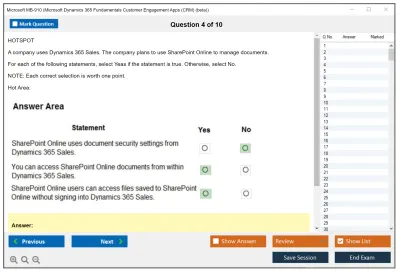 Microsoft MB-910 Microsoft Dynamics 365 Fundamentals Customer Engagement Apps (CRM) Practice test exam simulator test engine exam Prep practice test questions answers Image 4