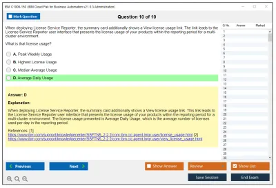 IBM C1000-150 IBM Cloud Pak for Business Automation v21.0.3 Administration Practice test exam simulator test engine exam Prep practice test questions answers Image 10