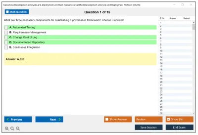 Salesforce Development-Lifecycle-and-Deployment-Architect Salesforce Certified Development Lifecycle and Deployment Architect Practice test exam simulator test engine exam Prep practice test questions answers Image 1