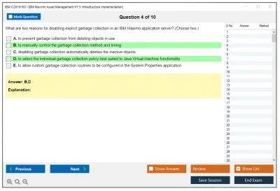 IBM C2010-501 IBM Maximo Asset Management V7.5 Infrastructure Implementation Practice test exam simulator test engine exam Prep practice test questions answers Image 4