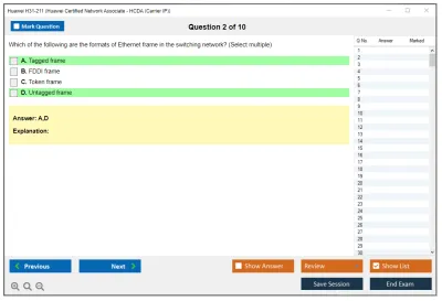 Huawei H31-211 Huawei Certified Network Associate - HCDA (Carrier IP) Practice test exam simulator test engine exam Prep practice test questions answers Image 2
