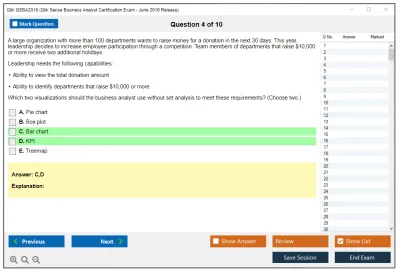 Qlik QSBA2018 Qlik Sense Business Analyst Certification Exam - June 2018 Release Practice test exam simulator test engine exam Prep practice test questions answers Image 4