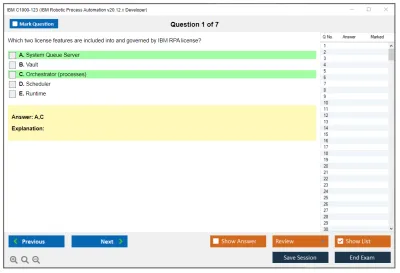 IBM C1000-123 IBM Robotic Process Automation v20.12.x Developer Practice test exam simulator test engine exam Prep practice test questions answers Image 1