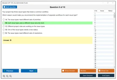 Atlassian ACP-100 Jira Administrator Exam Practice test exam simulator test engine exam Prep practice test questions answers Image 9