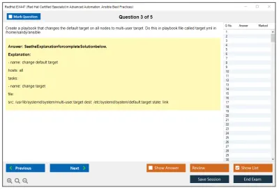 RedHat EX447 Red Hat Certified Specialist in Advanced Automation: Ansible Best Practices Practice test exam simulator test engine exam Prep practice test questions answers Image 3