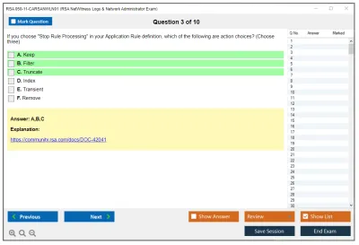 RSA 050-11-CARSANWLN01 RSA NetWitness Logs & Network Administrator Exam Practice test exam simulator test engine exam Prep practice test questions answers Image 3