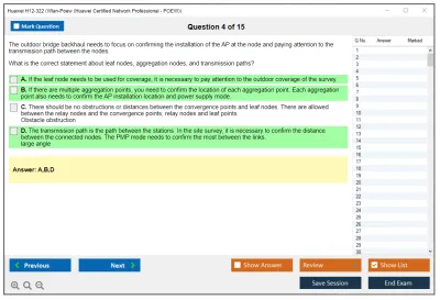 Huawei H12-322 Huawei Certified ICT Professional - Wireless Local Area Network- Planning and Optimizing Enterprise WLAN Practice test exam simulator test engine exam Prep practice test questions answers Image 4
