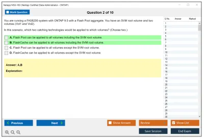 Netapp NS0-160 NetApp Certified Data Administrator - ONTAP Practice test exam simulator test engine exam Prep practice test questions answers Image 2