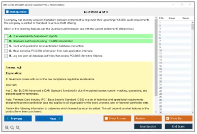 IBM C2150-606 IBM Security Guardium V10.0 Administration Practice test exam simulator test engine exam Prep practice test questions answers Image 4