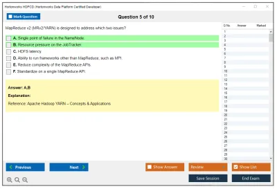 Hortonworks HDPCD Hortonworks Data Platform Certified Developer Practice test exam simulator test engine exam Prep practice test questions answers Image 5