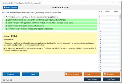 HashiCorp TA-002-P HashiCorp Certified: Terraform Associate Practice test exam simulator test engine exam Prep practice test questions answers Image 8