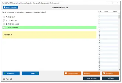 WorldatWork T7 International Financial Reporting Standards for Compensation Professionals Exam Practice test exam simulator test engine exam Prep practice test questions answers Image 9