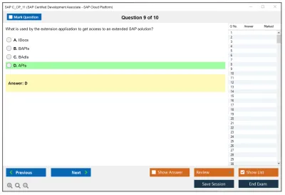 SAP C_CP_11 SAP Certified Development Associate - SAP Cloud Platform Practice test exam simulator test engine exam Prep practice test questions answers Image 9