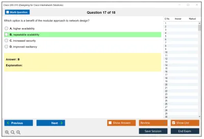 Cisco 200-310 Designing  for Cisco Internetwork Solutions Practice test exam simulator test engine exam Prep practice test questions answers Image 17