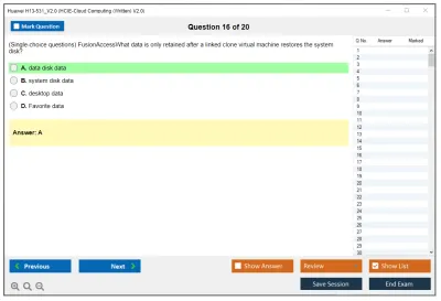 Huawei H13-531_V2.0 HCIE-Cloud Computing (Written) V2.0 Practice test exam simulator test engine exam Prep practice test questions answers Image 16