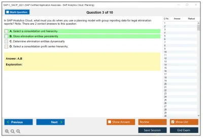SAP C_SACP_2221 SAP Certified Application Associate - SAP Analytics Cloud: Planning Practice test exam simulator test engine exam Prep practice test questions answers Image 3