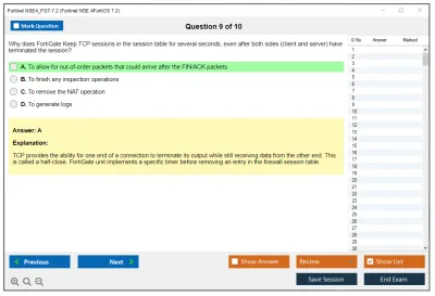 Fortinet NSE4_FGT-7.2 Fortinet NSE 4 - FortiOS 7.2 Practice test exam simulator test engine exam Prep practice test questions answers Image 9