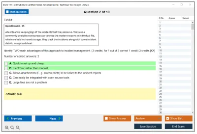 BCS TTA1 ISTQB-BCS Certified Tester Advanced Level- Technical Test Analyst (2012) Practice test exam simulator test engine exam Prep practice test questions answers Image 2
