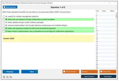 Cisco 700-105 Cisco Midsize Collaboration Solutions for Account Managers (MCAM) Practice test exam simulator test engine exam Prep practice test questions answers Image 1