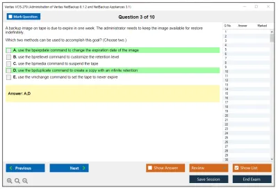 Veritas VCS-279 Administration of Veritas NetBackup 8.1.2 and NetBackup Appliances 3.1.2 Practice test exam simulator test engine exam Prep practice test questions answers Image 3