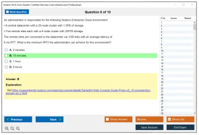 Nutanix NCS-Core Nutanix Certified Services Core Infrastructure Professional Practice test exam simulator test engine exam Prep practice test questions answers Image 6