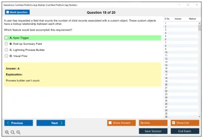 Salesforce Certified-Platform-App-Builder Salesforce Certified Platform App Builder Practice test exam simulator test engine exam Prep practice test questions answers Image 18