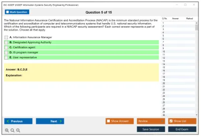 ISC2 ISSEP ISSEP Information Systems Security Engineering Professional Practice test exam simulator test engine exam Prep practice test questions answers Image 5