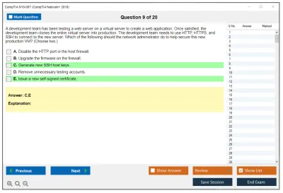 CompTIA N10-007 CompTIA Network+ 2018 Practice test exam simulator test engine exam Prep practice test questions answers Image 9