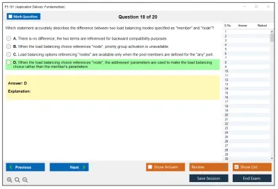 F5 101 Application Delivery Fundamentals Practice test exam simulator test engine exam Prep practice test questions answers Image 18