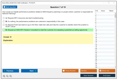 Nokia SDM_2002001030 SDM Certification - PS NSOP Practice test exam simulator test engine exam Prep practice test questions answers Image 7