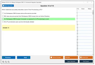 VMware 5V0-61.22 VMware Workspace ONE 21.X Advanced Integration Specialist Practice test exam simulator test engine exam Prep practice test questions answers Image 10