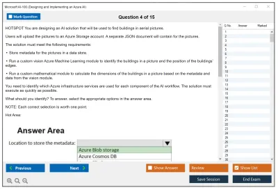 Microsoft AI-100 Designing and Implementing an Azure AI Practice test exam simulator test engine exam Prep practice test questions answers Image 4