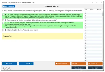 Huawei H13-531_V2.0 HCIE-Cloud Computing (Written) V2.0 Practice test exam simulator test engine exam Prep practice test questions answers Image 2