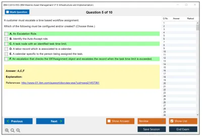 IBM C2010-530 IBM Maximo Asset Management V7.6 Infrastructure and Implementation Practice test exam simulator test engine exam Prep practice test questions answers Image 5
