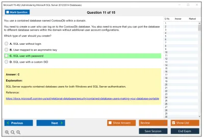 Microsoft 70-462 Administering Microsoft SQL Server 2012/2014 Databases Practice test exam simulator test engine exam Prep practice test questions answers Image 11